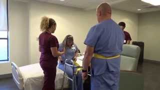 Physical Therapy Transfer Training  How To Transfer From Wheelchair To Bed [upl. by Ethelda]