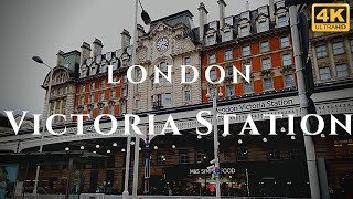 London Victoria Station Walk Through England 4K [upl. by Arikaahs]