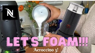 How To Foam Milk With Aeroccino 3 Make Coffee With Foam Tips amp Tricks  Easy Foamed Latte Recipe [upl. by Ymrej]