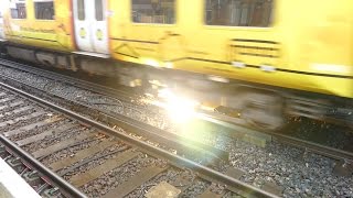 Merseyrail 507 009 making arcs at Birkdale station [upl. by Bubalo]