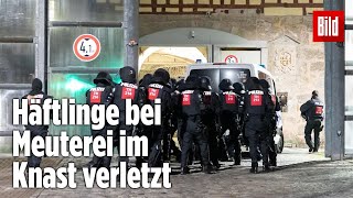 Gefängnismeuterei Polizei stürmt Knast in Thüringen  JVA Untermaßfeld [upl. by Pulcheria]